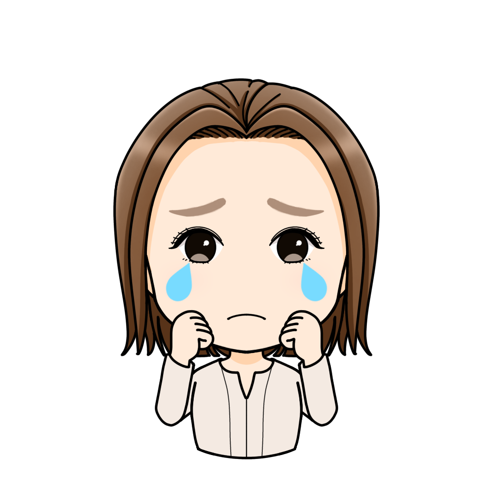 泣いているキャラクター