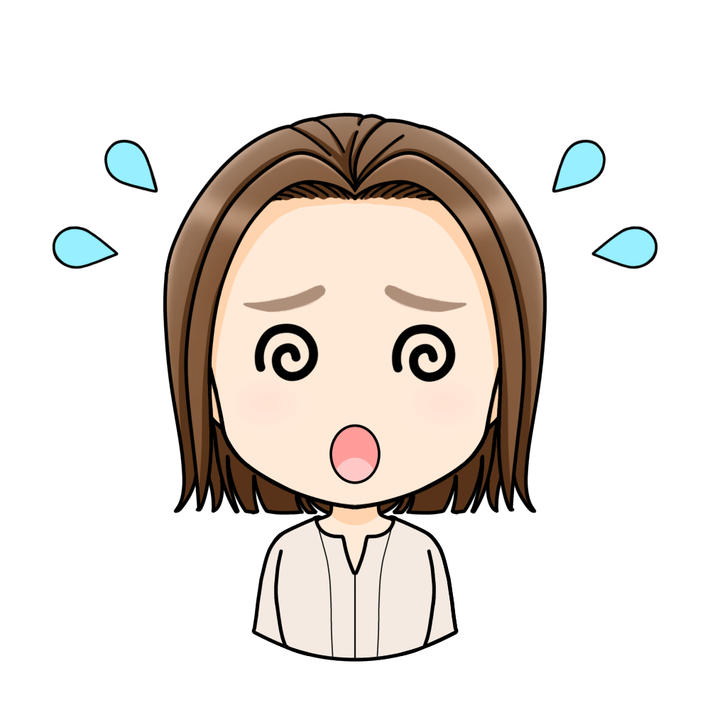 困っているキャラクター