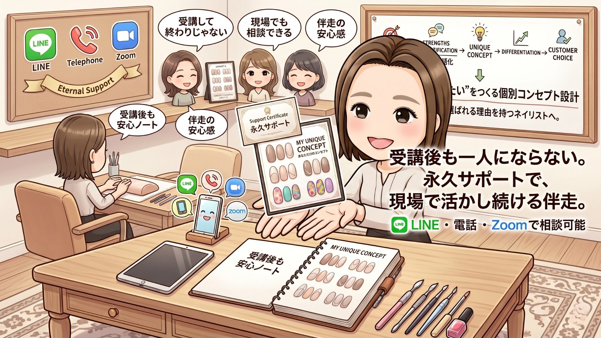 受講後サポートがあるから受講後も一人にならない