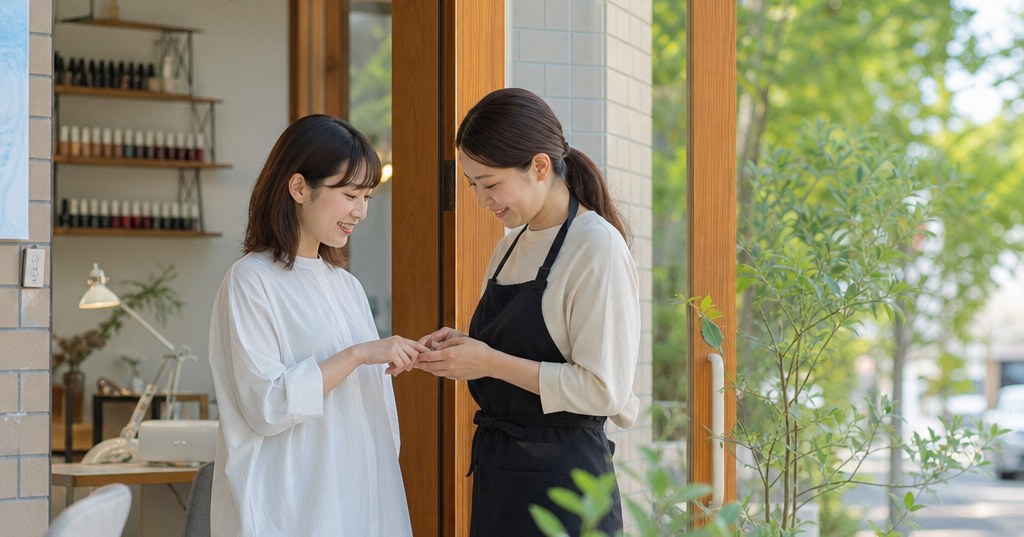 群馬で自爪育成講座を受講する前に確認したい内容と施術の流れを示すネイルケアのイメージ画像