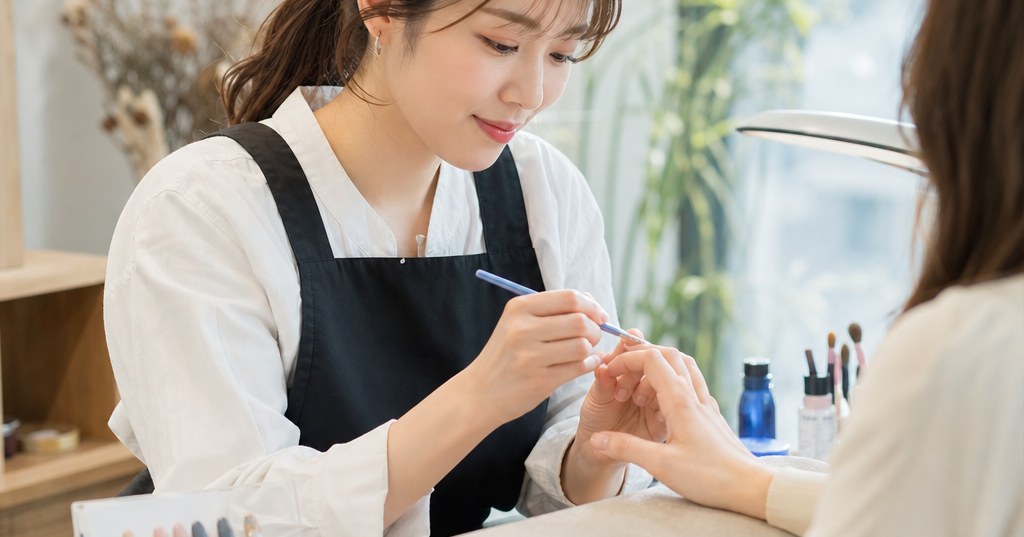群馬でネイリストの集客を増やすためにサロンで接客するネイリスト